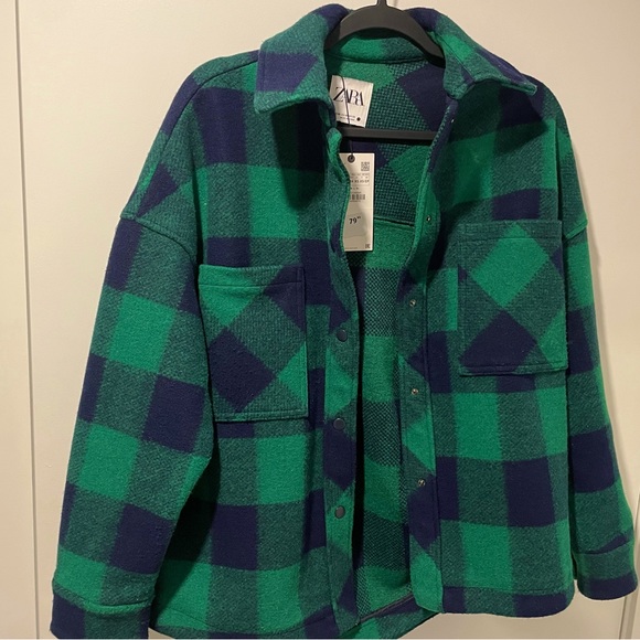 NWT Zara plaid shacket - Picture 2 of 5